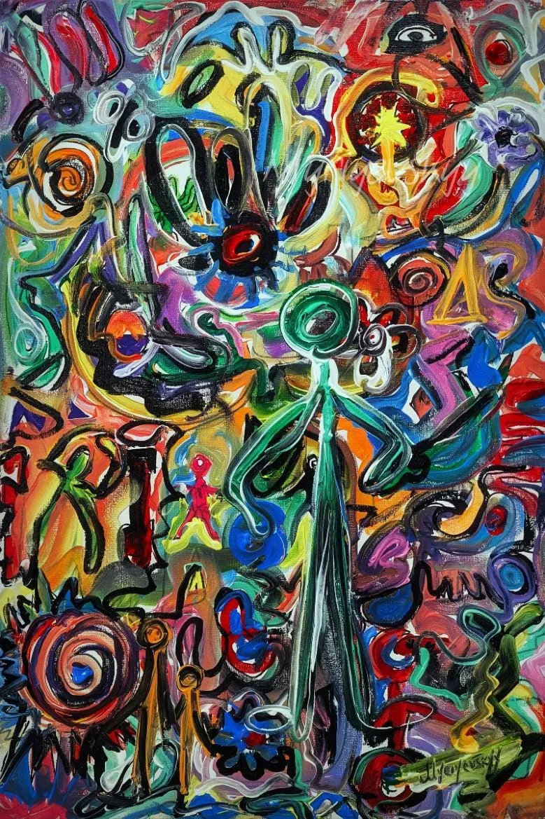 Content and Form — original impressionist oil painting by Volodymyr Myriyevskyy, 40 × 60 cm (16″ × 24″)