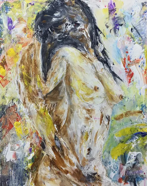 Fusion of souls — original impressionist oil painting by Volodymyr Myriyevskyy, 40 × 50 cm (16″ × 20″)