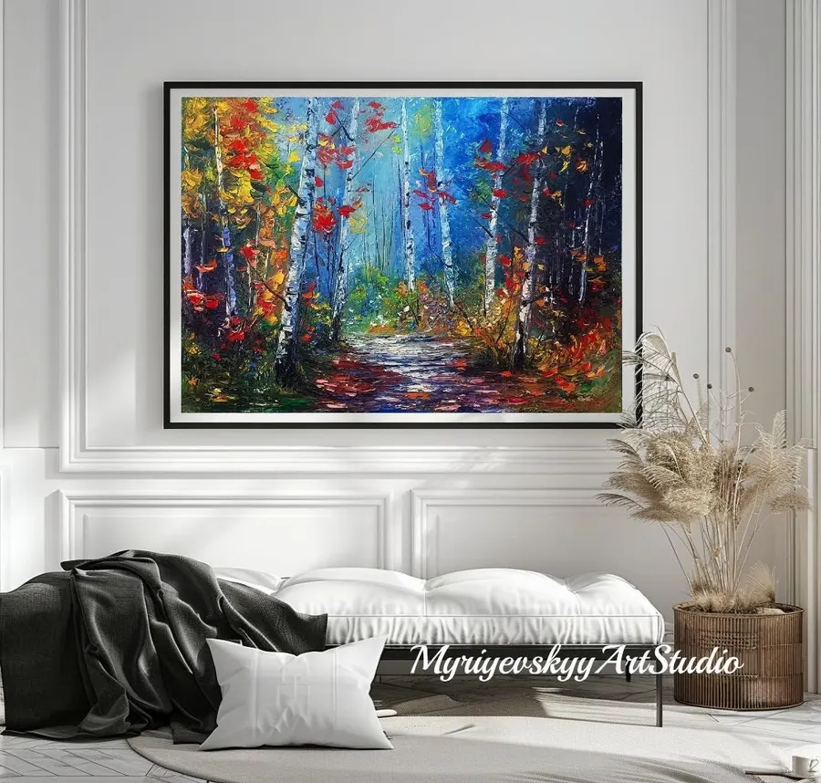 Birch Forest — sold original oil painting by Volodymyr Myriyevskyy