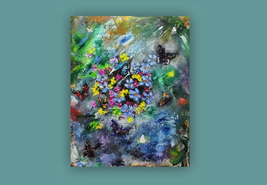 Butterflies — sold original oil painting by Volodymyr Myriyevskyy