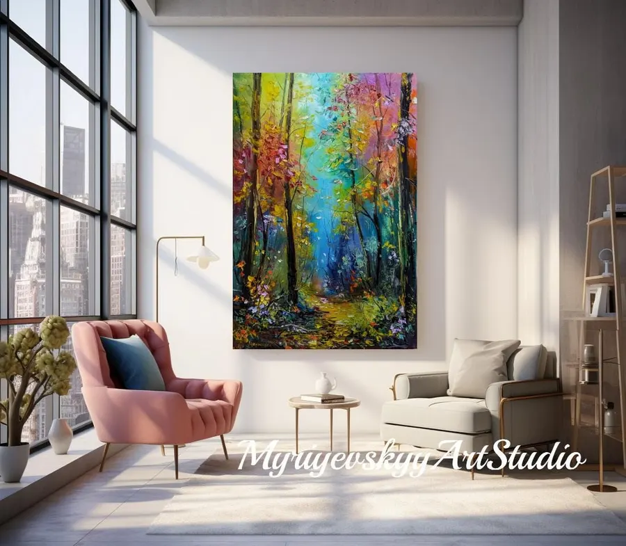 Enchanted Forest Landscape Handmade — sold original oil painting by Volodymyr Myriyevskyy