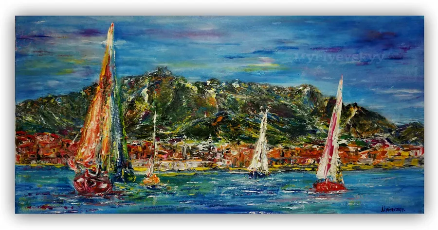 Large Impressionist Seascape — sold original oil painting by Volodymyr Myriyevskyy