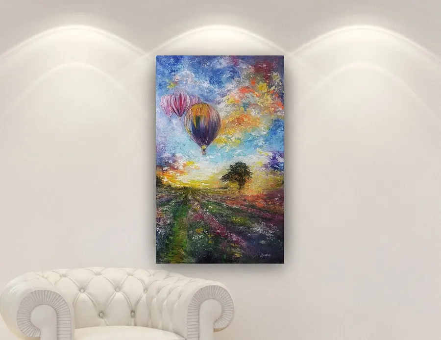 Lavender Field — sold original oil painting by Volodymyr Myriyevskyy