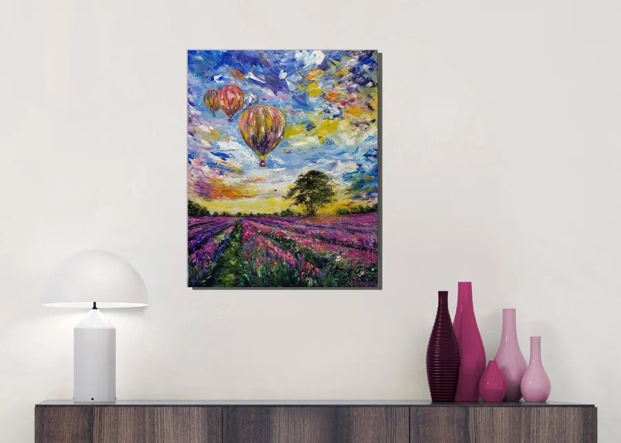Lavender Landscape — sold original oil painting by Volodymyr Myriyevskyy