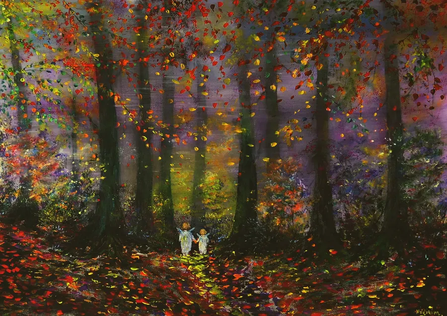 Little Angels — sold original oil painting by Volodymyr Myriyevskyy