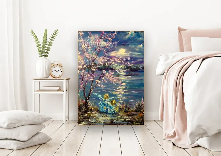Little Angels Blossom Tree — sold original oil painting by Volodymyr Myriyevskyy