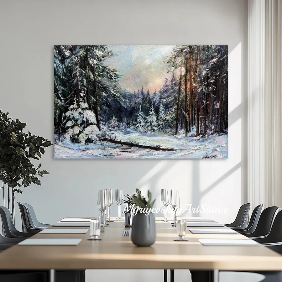Magical Winter — sold original oil painting by Volodymyr Myriyevskyy