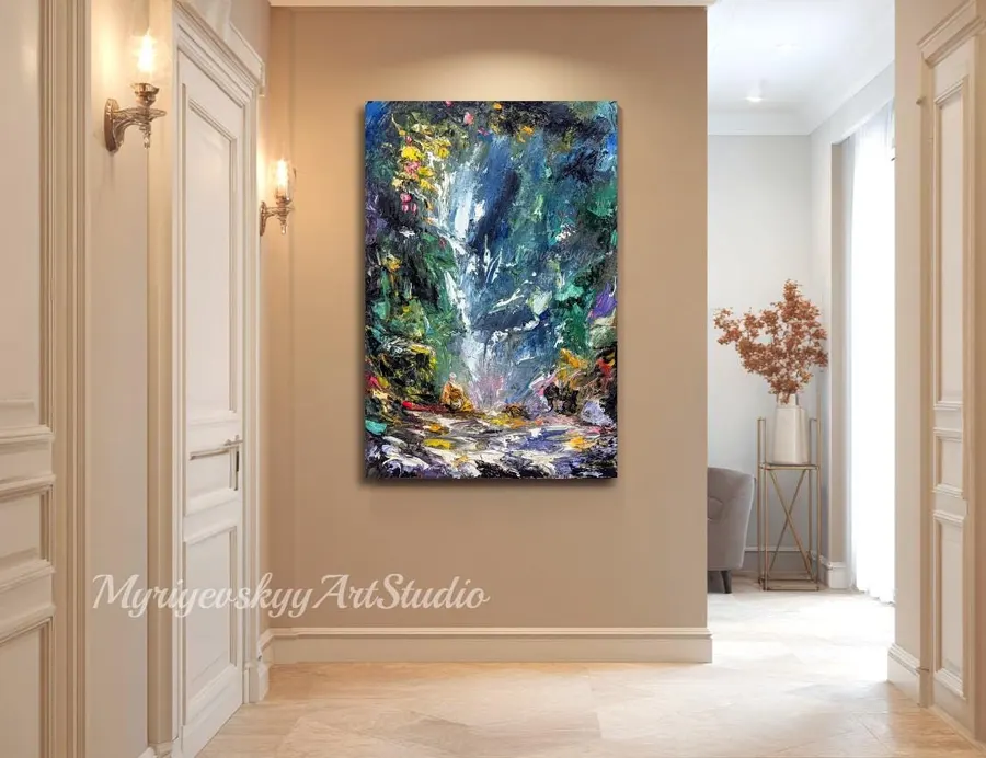 Monk Painting Meditation — sold original oil painting by Volodymyr Myriyevskyy