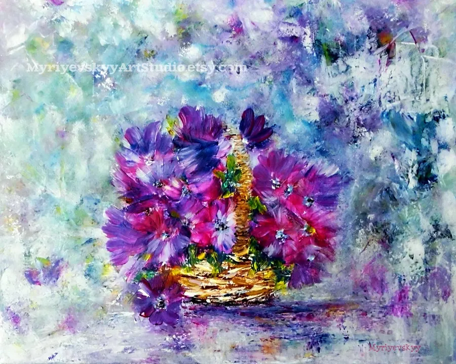 Original Flowers — sold original oil painting by Volodymyr Myriyevskyy