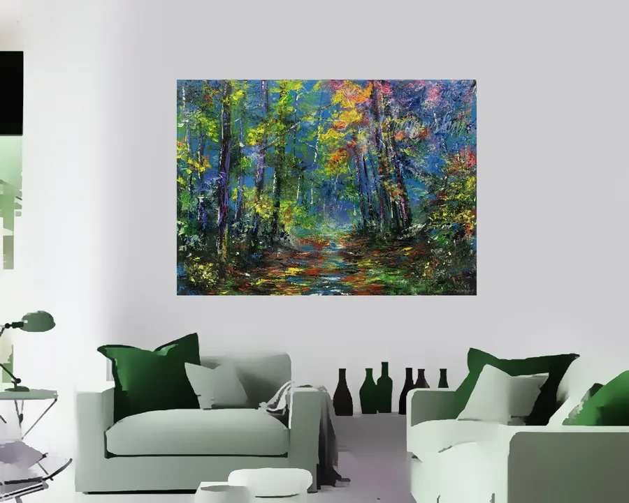 Original Palette Knife Impressionist Summer Painting By Volo — sold original oil painting by Volodymyr Myriyevskyy