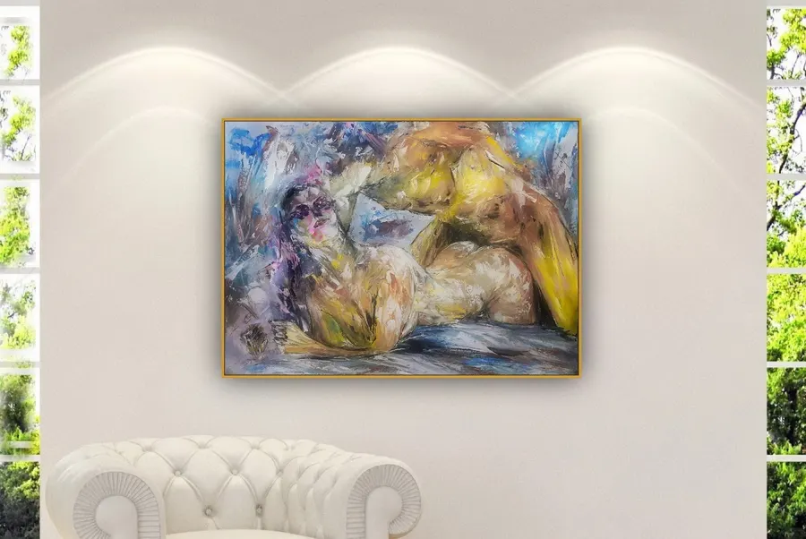 Sexy Couple In Love — sold original oil painting by Volodymyr Myriyevskyy