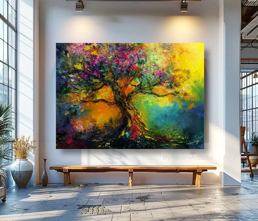 Tree Of Life Colourful — sold original oil painting by Volodymyr Myriyevskyy