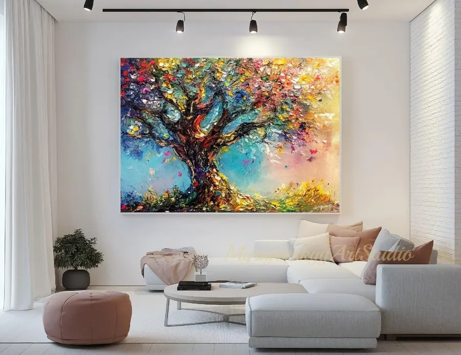 Tree Of Life - Radiant Colorful — sold original oil painting by Volodymyr Myriyevskyy
