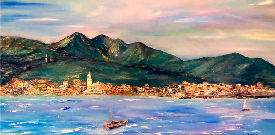 View From Sea — sold original oil painting by Volodymyr Myriyevskyy