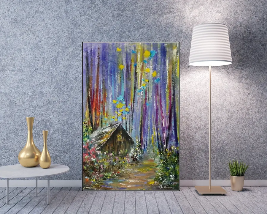 Walk In The Purple Forest — sold original oil painting by Volodymyr Myriyevskyy