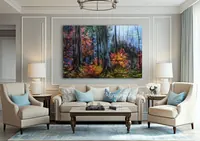 Enchanted Dark Forest — original impressionist oil painting by Volodymyr Myriyevskyy, 60 × 40 cm (24″ × 16″) — photo 4