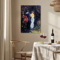 Evening Stroll — original impressionist oil painting by Volodymyr Myriyevskyy, 50 × 70 cm (20″ × 28″) — photo 3
