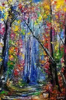 Enchanted Autumn Forest — original oil painting by Volodymyr Myriyevskyy