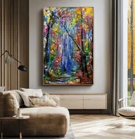 Enchanted Autumn Forest — original impressionist oil painting by Volodymyr Myriyevskyy, 40 × 60 cm (16″ × 24″) — photo 2