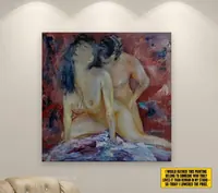 Intimate Moment — original impressionist oil painting by Volodymyr Myriyevskyy, 60 × 60 cm (24″ × 24″) — photo 2