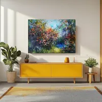 Bloom Path to Water — original impressionist oil painting by Volodymyr Myriyevskyy, 70 × 50 cm (28″ × 20″) — photo 2