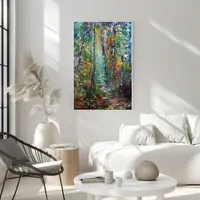 Forest path — original impressionist oil painting by Volodymyr Myriyevskyy, 40 × 60 cm (16″ × 24″) — photo 2