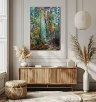 Forest path — original impressionist oil painting by Volodymyr Myriyevskyy, 40 × 60 cm (16″ × 24″) — photo 4