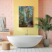 Forest path — original impressionist oil painting by Volodymyr Myriyevskyy, 40 × 60 cm (16″ × 24″) — photo 6
