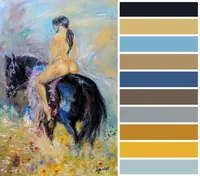 Nude Woman on Horseback — original impressionist oil painting by Volodymyr Myriyevskyy, 40 × 60 cm (16″ × 24″) — photo 3