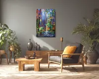 One day in a magical forest — original impressionist oil painting by Volodymyr Myriyevskyy, 40 × 60 cm (16″ × 24″) — photo 4