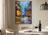 Couple on the Flower Street — original impressionist oil painting by Volodymyr Myriyevskyy, 40 × 60 cm (16″ × 24″) — photo 3