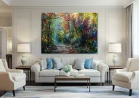 A walk of a thousand shades — original impressionist oil painting by Volodymyr Myriyevskyy, 70 × 50 cm (28″ × 20″) — photo 2