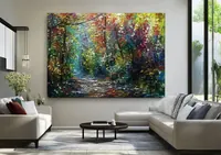 A walk of a thousand shades — original impressionist oil painting by Volodymyr Myriyevskyy, 70 × 50 cm (28″ × 20″) — photo 6
