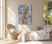 Nude and sea — original impressionist oil painting by Volodymyr Myriyevskyy, 40 × 60 cm (16″ × 24″) — photo 2