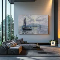 Sails in the Mist — original impressionist oil painting by Volodymyr Myriyevskyy, 80 × 50 cm (31″ × 20″) — photo 2