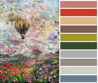 Fairytale Sky — original impressionist oil painting by Volodymyr Myriyevskyy, 50 × 70 cm (20″ × 28″) — photo 2