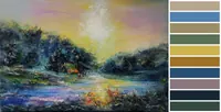 Sunrise — original impressionist oil painting by Volodymyr Myriyevskyy, 60 × 40 cm (24″ × 16″) — photo 3