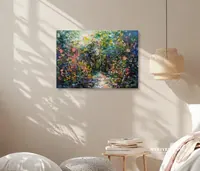 Secret garden — original impressionist oil painting by Volodymyr Myriyevskyy, 70 × 50 cm (28″ × 20″) — photo 5