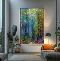 Enchanted Forest in Blue Shadow — original impressionist oil painting by Volodymyr Myriyevskyy, 40 × 60 cm (16″ × 24″) — photo 6
