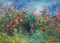 Summer Garden Roses — original oil painting by Volodymyr Myriyevskyy