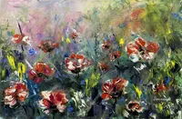 Red Poppies — original oil painting by Volodymyr Myriyevskyy