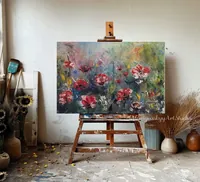 Red Poppies — original impressionist oil painting by Volodymyr Myriyevskyy, 60 × 40 cm (24″ × 16″) — photo 7
