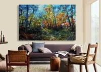 Path through the woods — original impressionist oil painting by Volodymyr Myriyevskyy, 80 × 50 cm (31″ × 20″) — photo 4