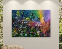 Fantasy of Wildflowers — original impressionist oil painting by Volodymyr Myriyevskyy, 70 × 50 cm (28″ × 20″) — photo 2