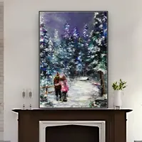 Holidays together — original impressionist oil painting by Volodymyr Myriyevskyy, 50 × 70 cm (20″ × 28″) — photo 2