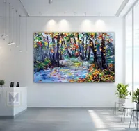 Autumn stroll — original impressionist oil painting by Volodymyr Myriyevskyy, 80 × 50 cm (31″ × 20″) — photo 2