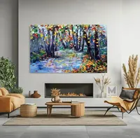 Autumn stroll — original impressionist oil painting by Volodymyr Myriyevskyy, 80 × 50 cm (31″ × 20″) — photo 6