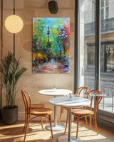 La Rambla, Busy Boulevard (Barcelona) — original impressionist oil painting by Volodymyr Myriyevskyy, 40 × 60 cm (16″ × 24″) — photo 4