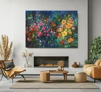 Garden of Living Colors — original impressionist oil painting by Volodymyr Myriyevskyy, 70 × 50 cm (28″ × 20″) — photo 3