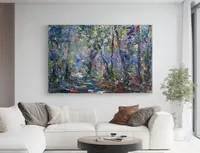 Walk in the forest — original impressionist oil painting by Volodymyr Myriyevskyy, 60 × 40 cm (24″ × 16″) — photo 2